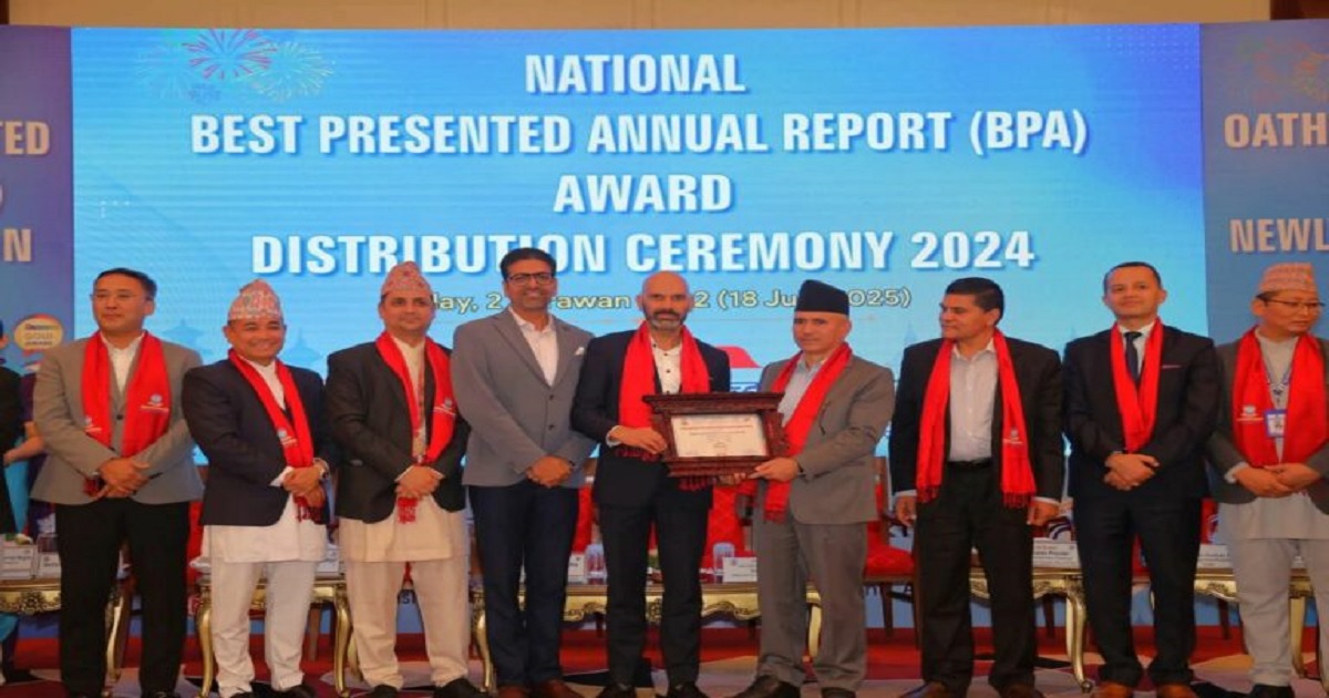 नेपाल लाइफ इन्स्योरेन्सलाई उत्कृष्ट वार्षिक प्रतिवेदन अवार्ड, जीवन बीमा क्षेत्रमा पहिलो पटक सिल्भर अवार्ड प्राप्त